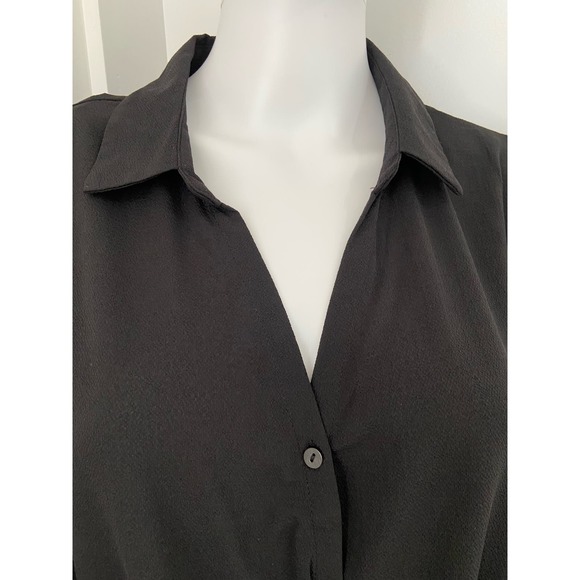 Zac and Rachel Black Long-Sleeved Wrap Top, Size XL wom257 - Picture 1 of 14